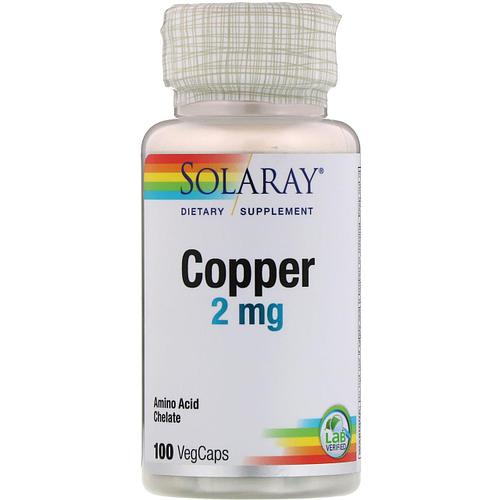 

Цинк и Медь Solaray inc Copper 100 вегетарианских капсул (447443)