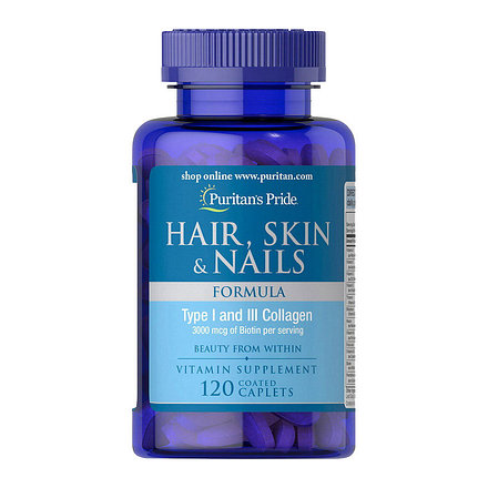 

Витамины и минералы Puritans Pride Hair Skin & Nails 120 капсул (445068)