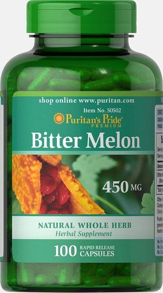 

Витамины и минералы Puritans Pride Bitter Melon 450 мг 100 капсул (445027)