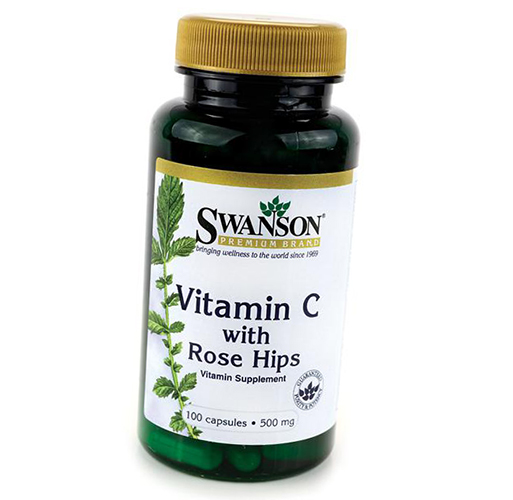 

Витамины и минералы Swanson Vitamin C with Rose Hips 500 мг 100 капсул (445412)