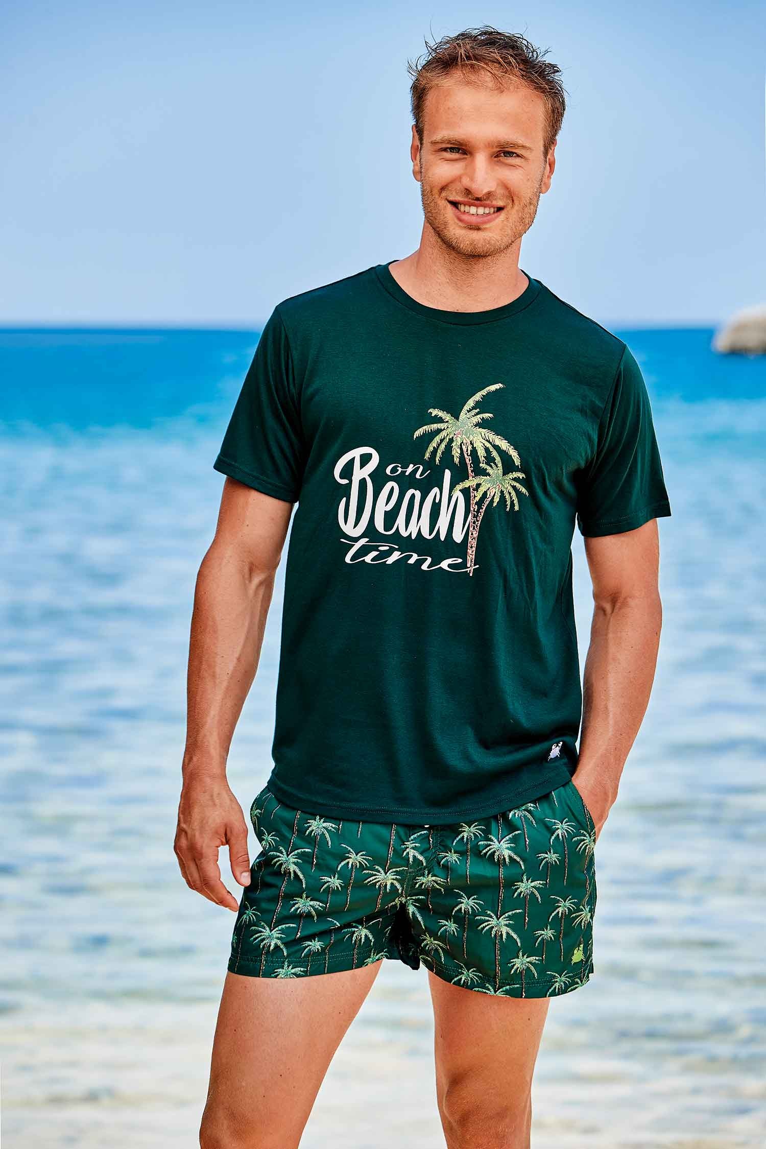 

Пляжная футболка для мужчин David DM21-B17 () Зеленый, Пляжная футболка для мужчин David DM21-B17 50(L) Зеленый