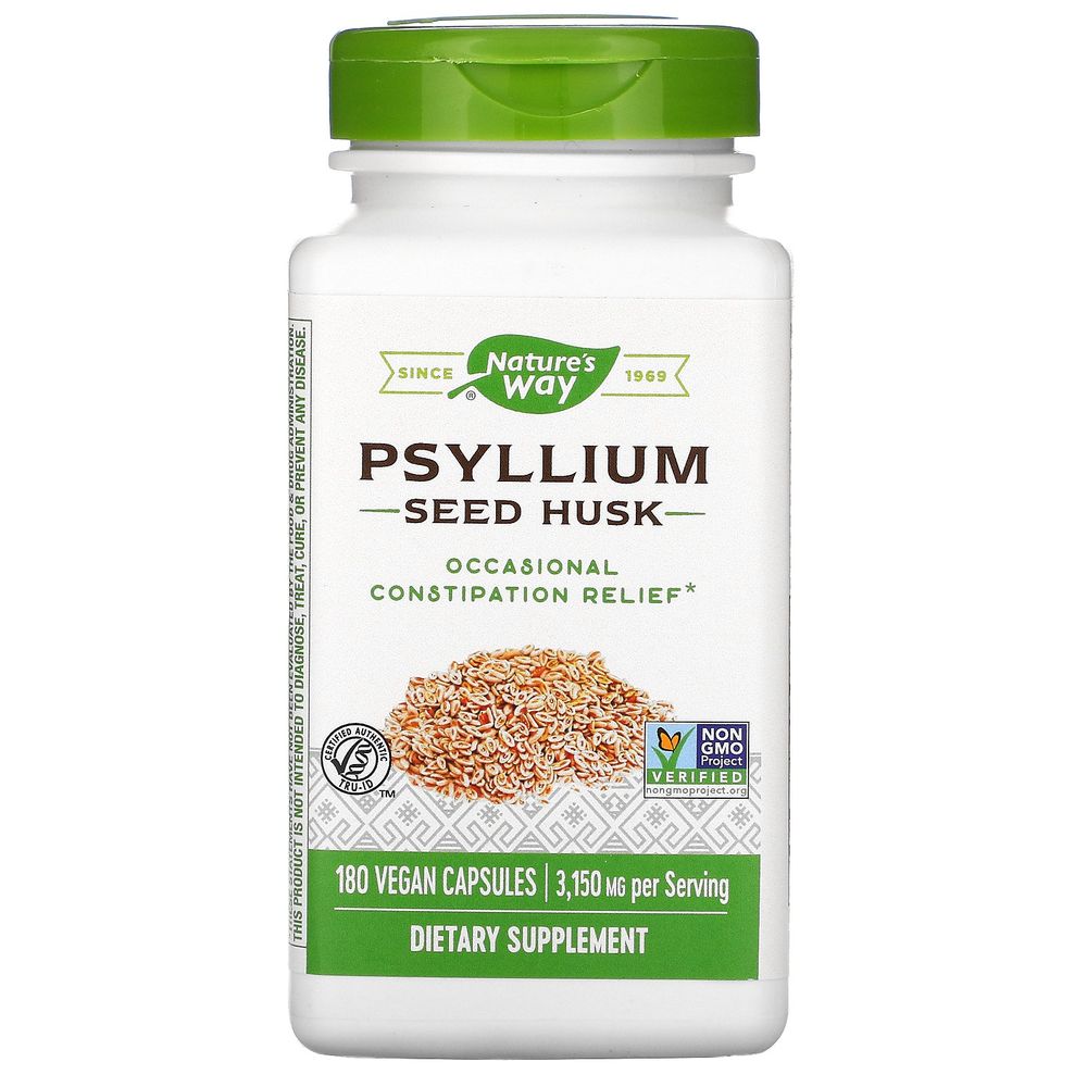 

Подорожник (Псилиум) Nature's Way Psyllium Husks 525 мг 180 капсул (446305)