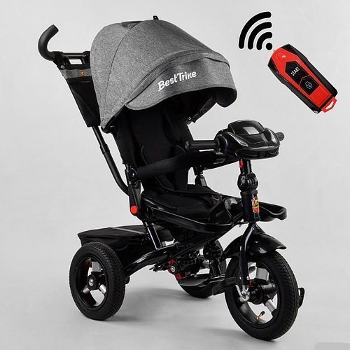 

Велосипед трехколесный Best Trike YLT 6088 F - 550-65 Поворотное Сидение Пульт ДУ Музыка USB Серый