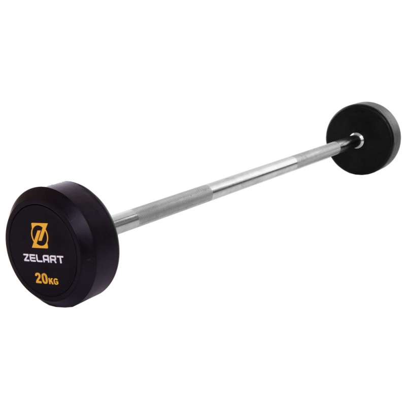 

Штанга фиксированная прямая обрезиненная Zelart Rubber Coated Barbell 20 кг, код: TA-2685-20-S52