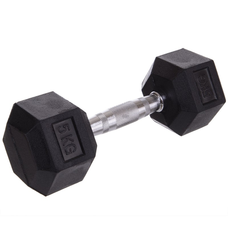 

Гантель цельная шестигранная CrossGym 1х5кг, код: SC-8013-5-S52