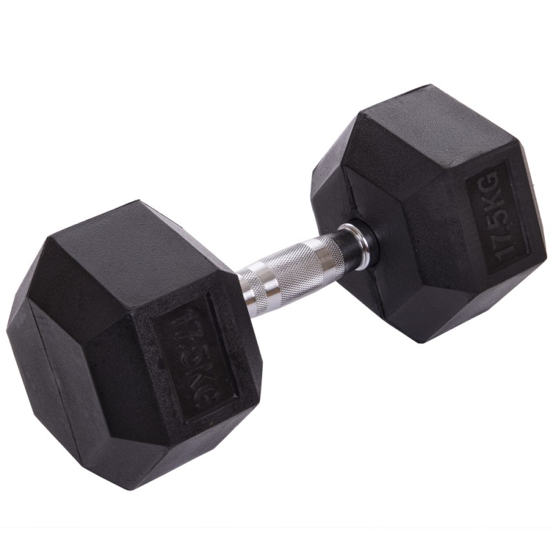 

Гантель цельная шестигранная CrossGym 1х17,5кг, код: SC-8013-17_5-S52