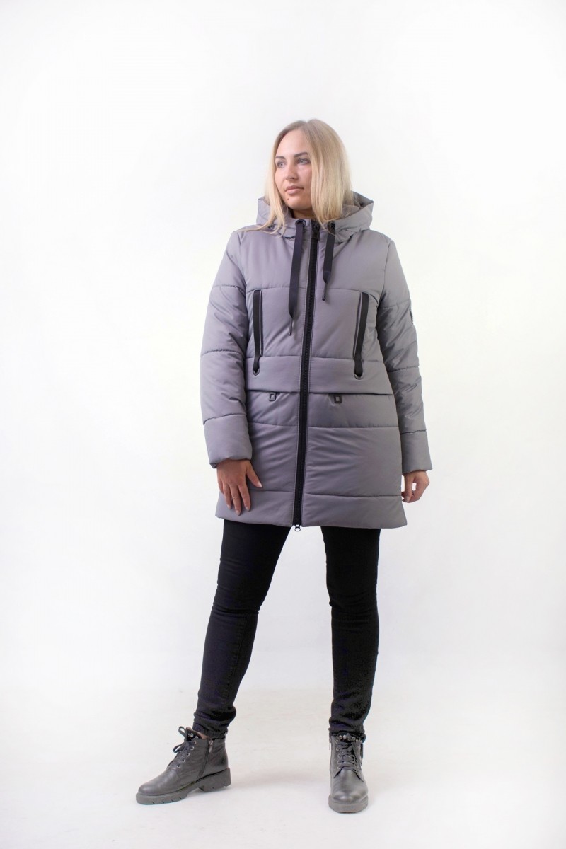 

Зимняя куртка к-63, цвет серый, Murenna Furs, размер 48
