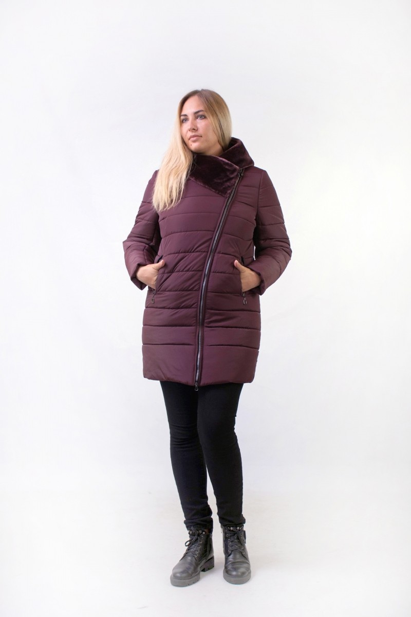 

Зимняя куртка к-61, цвет марсала, Murenna Furs, размер 52