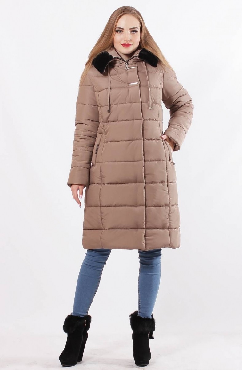 

Зимняя куртка К-35, цвет: Кофейный, Murenna Furs,размер 48