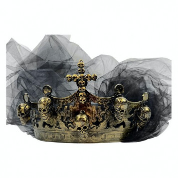 

Корона Королева Муэрте с фатой Halloween 19-933BLK-GL