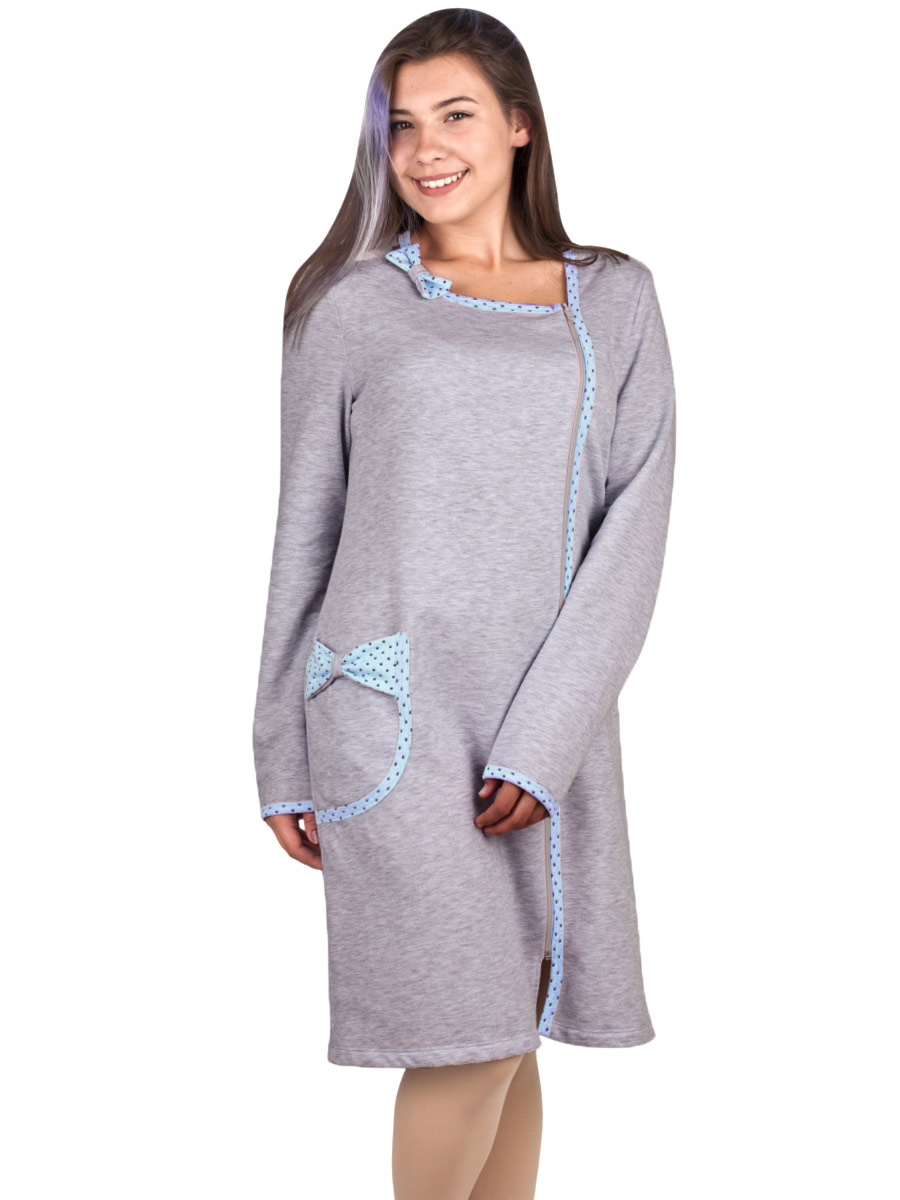 

Тёплый халат Пані Яновська ХЖ-25-03  Серый, Тёплый халат Пані Яновська ХЖ-25-03 54 Серый