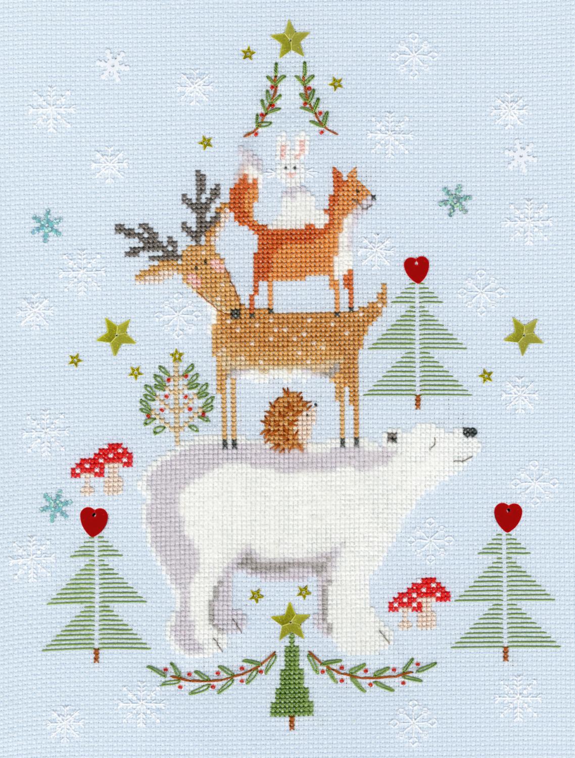 

Набор для вышивания крестом Snowy Stack Снежный стек Bothy Threads XX16