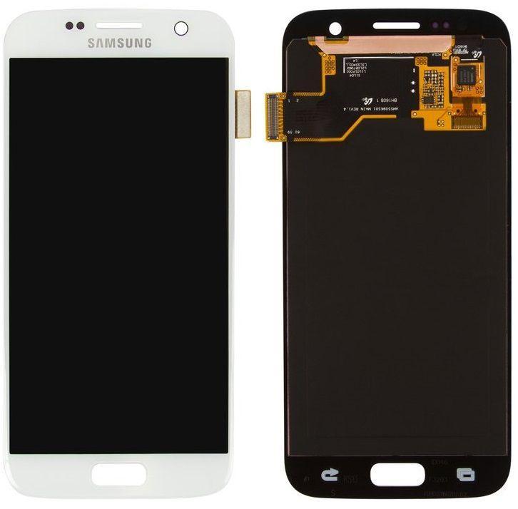 

Дисплей для мобильного телефона Samsung G930, Galaxy S7, белый, с тачскрином, TFT, AAA (яркость регулируется)