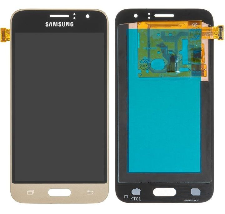 

Дисплей для мобильного телефона Samsung J1 2016/J120, золотой, с тачскрином, OLED