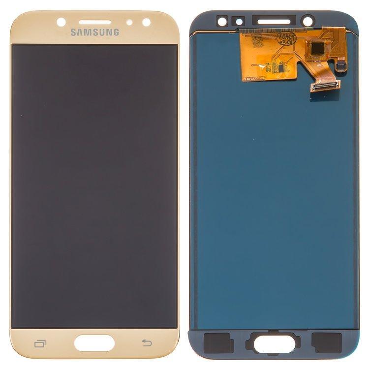

Дисплей для мобильного телефона Samsung J5 2017/J530, золотой, с тачскрином, Incell