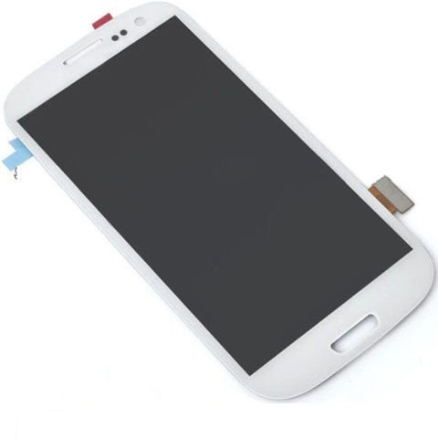 

Дисплей для мобильного телефона Samsung i9300, Galaxy S3, белый, с тачскрином, ORIG