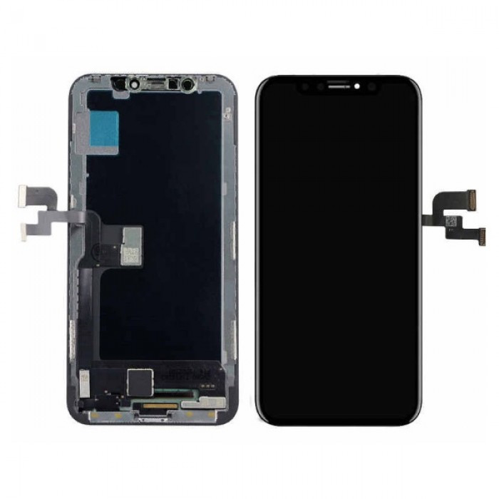 

Дисплей для мобильного телефона iPhone X, черный, с тачскрином, OLED, AAA