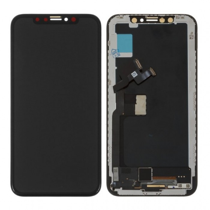 

Дисплей для мобильного телефона iPhone X, черный, с тачскрином, TFT , AAA