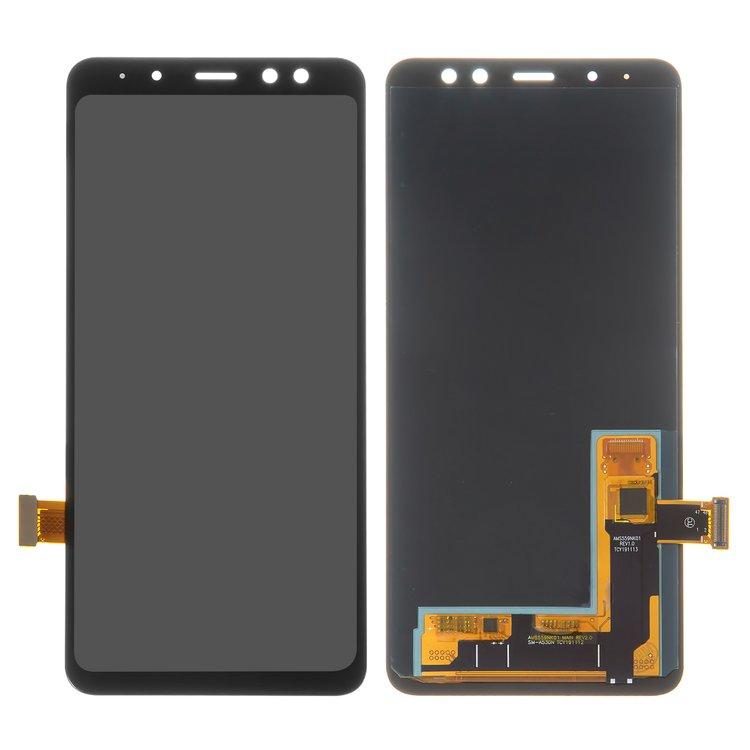 

Дисплей для мобильного телефона Samsung A8 2018/A530, черный, с тачскрином, ORIG