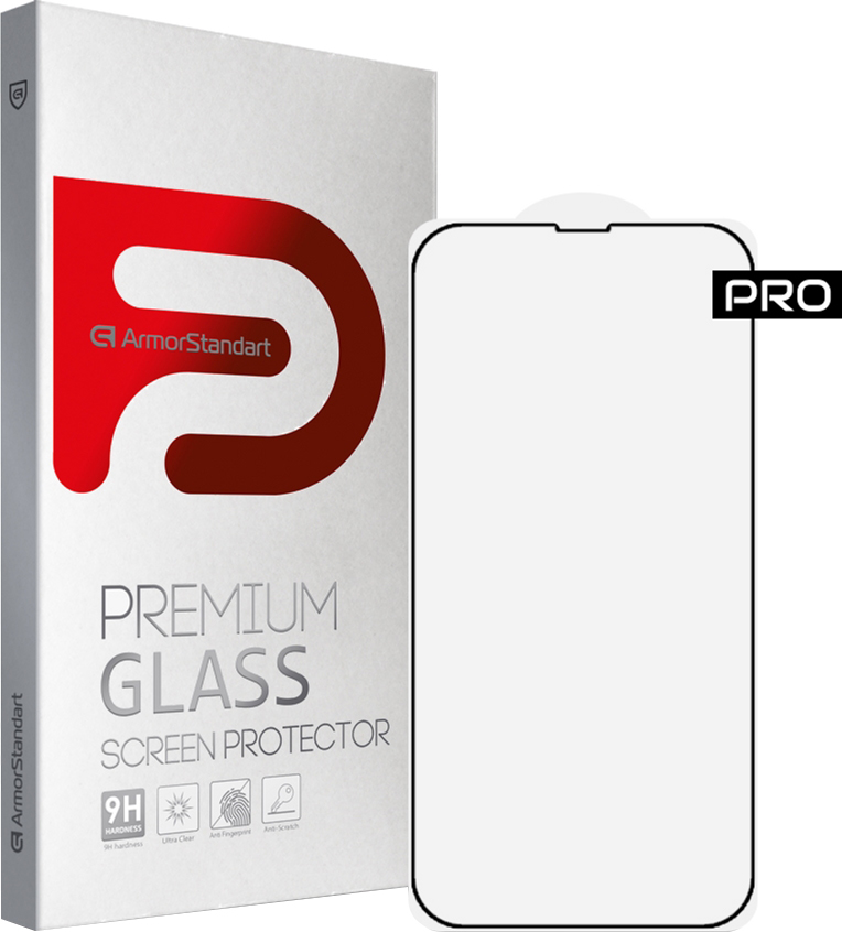 

Защитное стекло ArmorStandart Pro для Apple iPhone 13/13 Pro Black