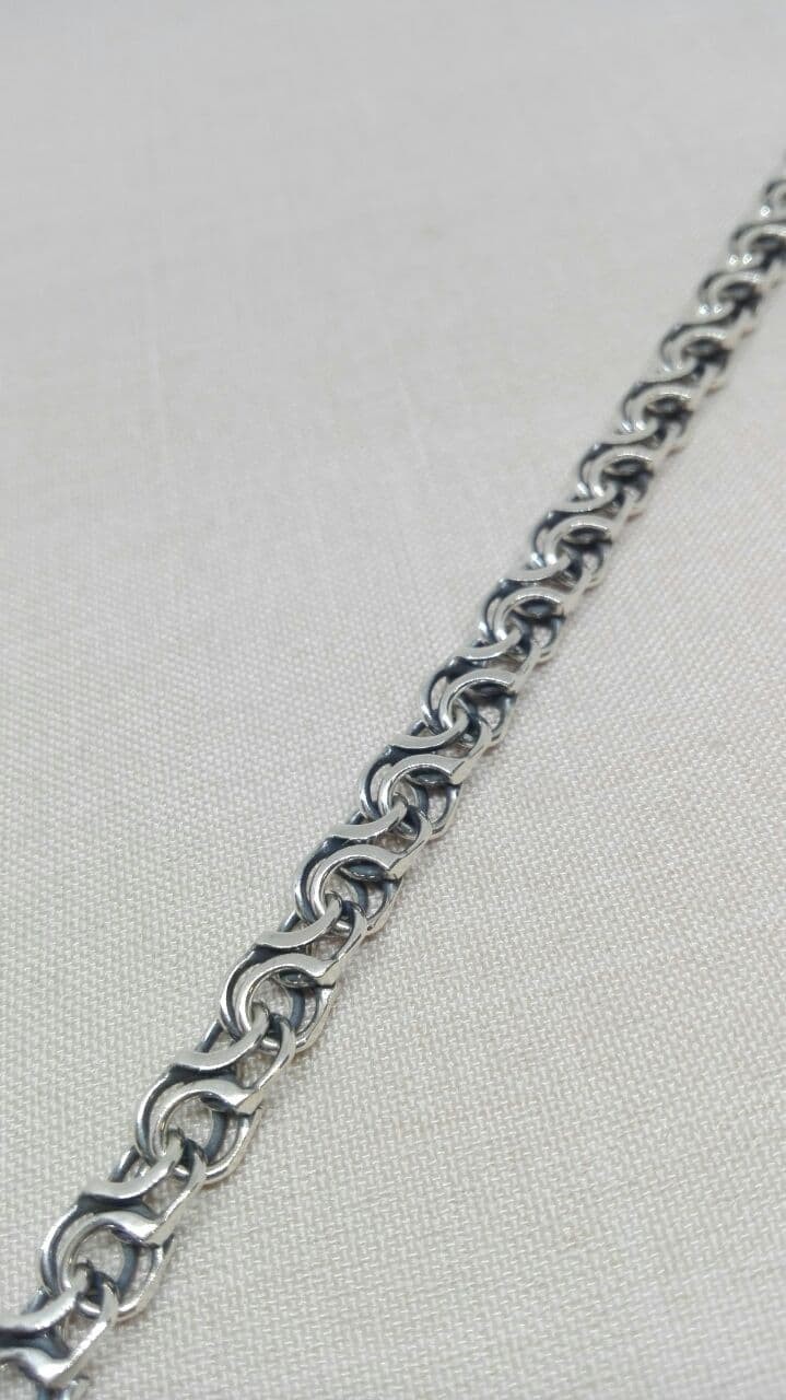 

Серебряный браслет Двойной ручей ч609-15/20см