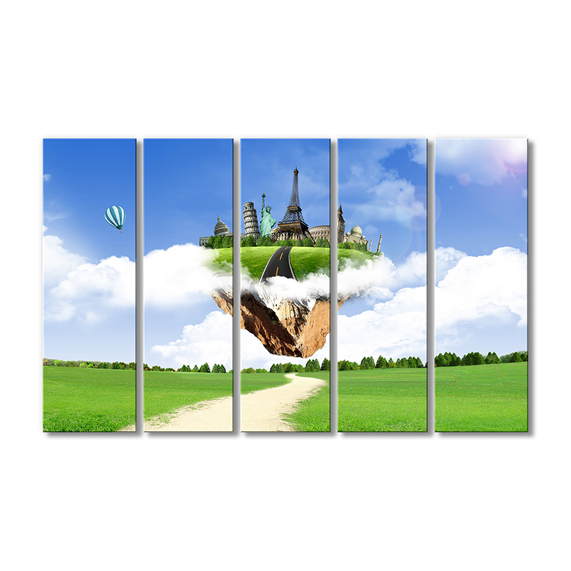 

Модульная картина Artel «Городские достопримечательности над землей» 5 модулей 90x135 см