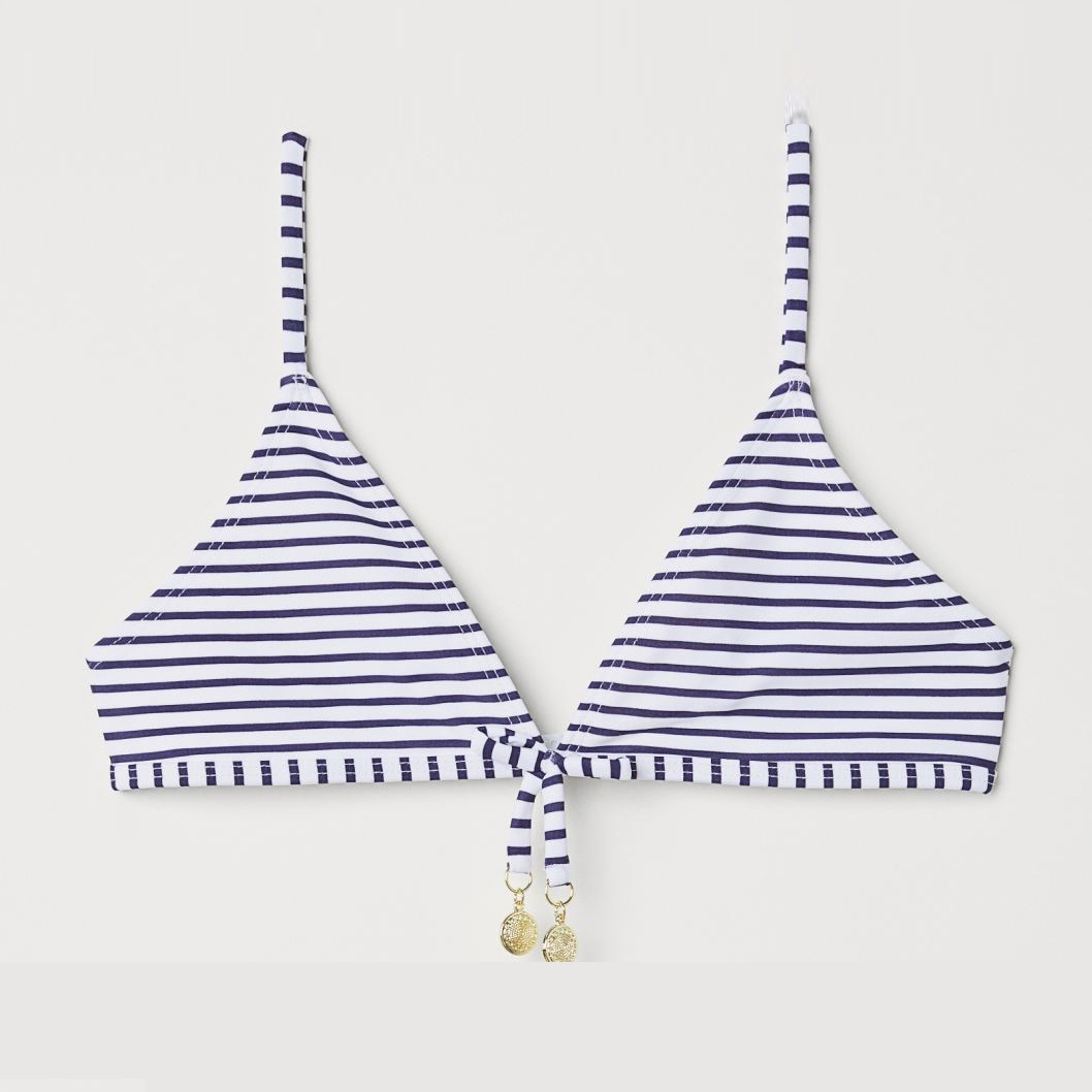 

Купальный лиф H&M 8726681 134-140 см Синий/Белый