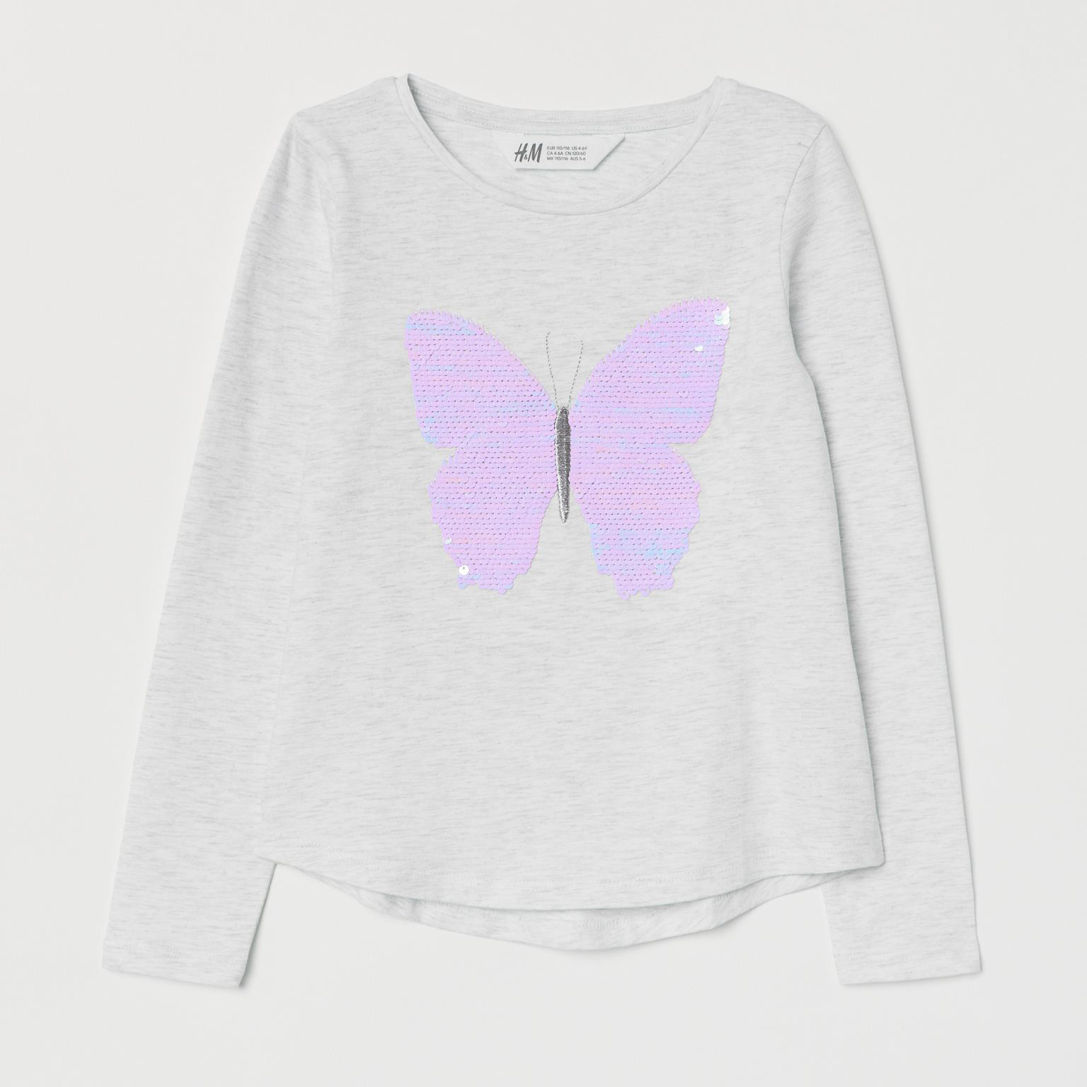 

Лонгслив H&M 8680435 122-128 см Серый