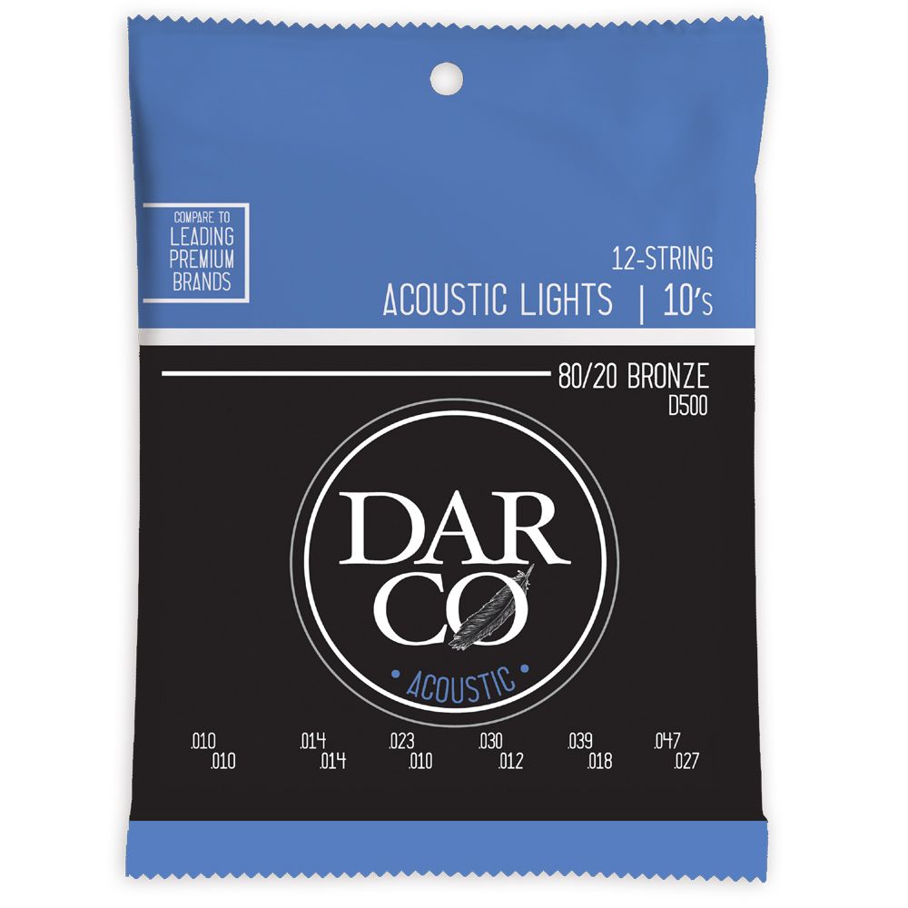 

Струны для гитары MARTIN D500 Darco Acoustic 80/20 Bronze 12-String Light (10-47)