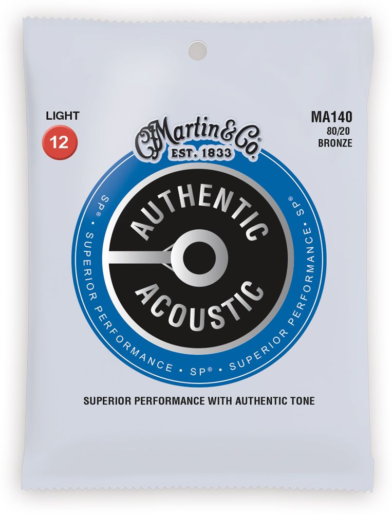 

Струны для гитары MARTIN MA140 Authentic Acoustic SP 80/20 Bronze Light (12-54)
