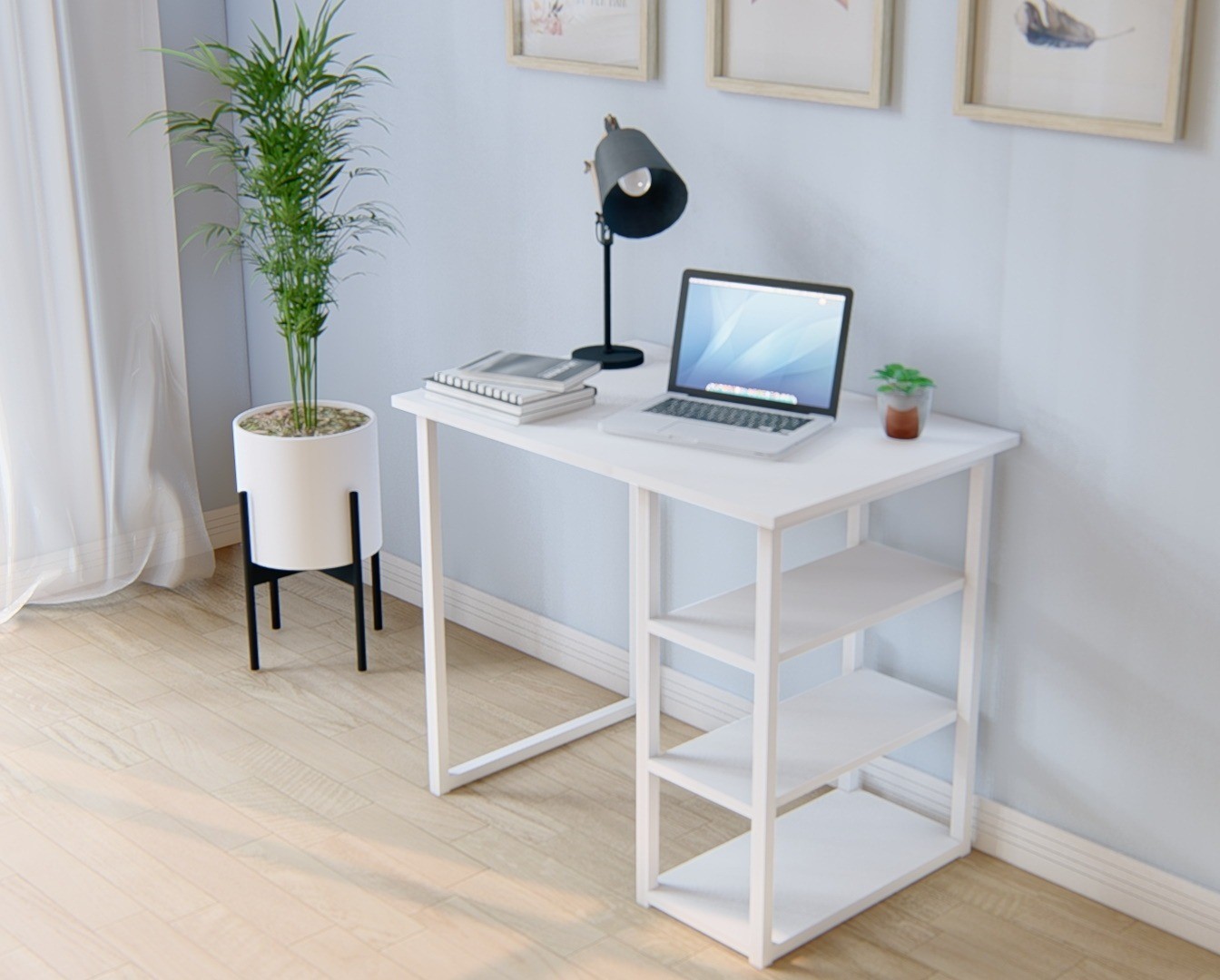 

Письменный стол White в стиле Loft светлый
