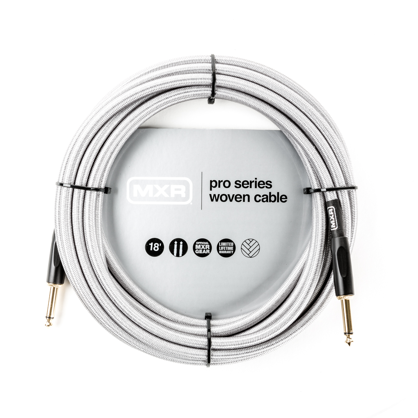 

Кабель инструментальный гитарный DUNLOP DCIW18 MXR PRO SERIES WOVEN INSTRUMENT CABLE 18ft