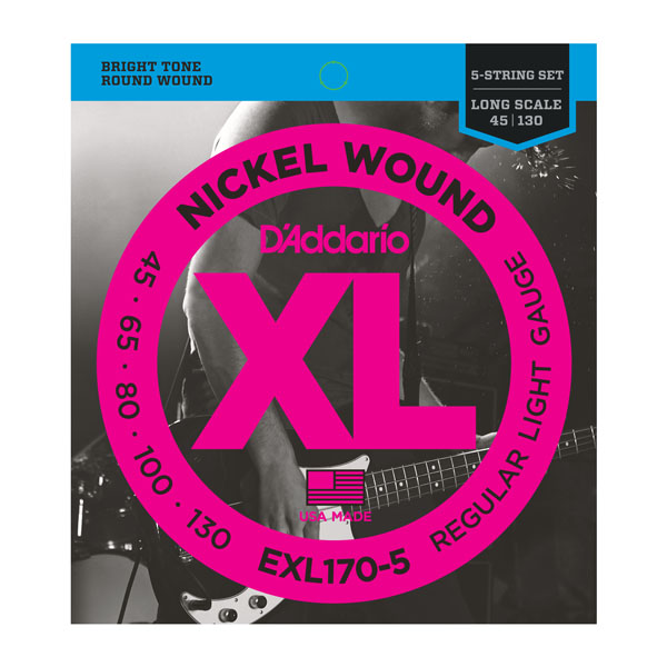 

Струны D`ADDARIO EXL170-5 XL REGULAR LIGHT 5 STRING 45-130