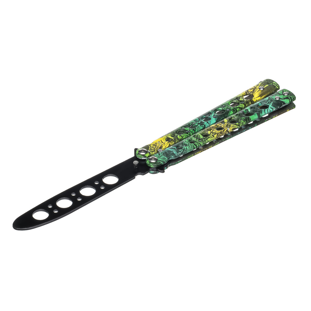 

Нож бабочка Тренировочная Skall 301-3 Blue-Green (t6780)