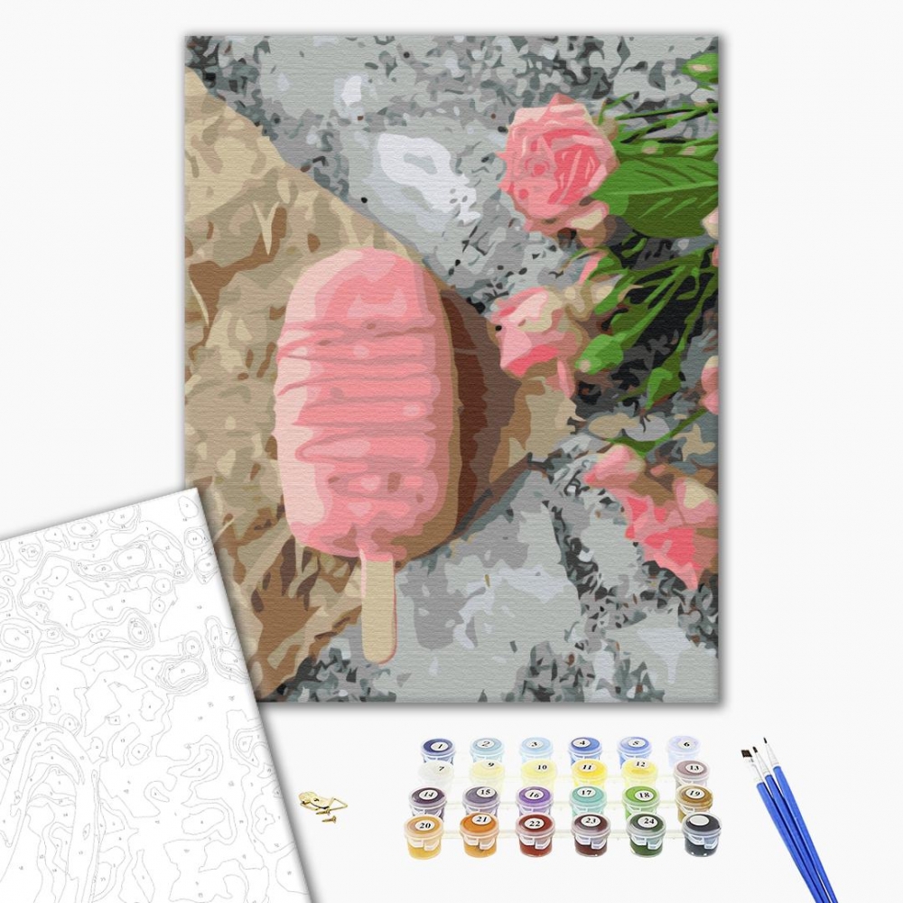 

Картина по номерам Натюрморты Розовое мороженое 40х50 см