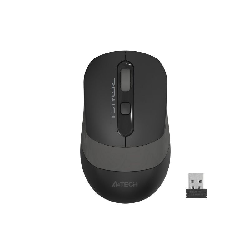

Миша бездротова A4Tech Fstyler FG10S (Grey), безшумна, USB, колір чорний+сірий