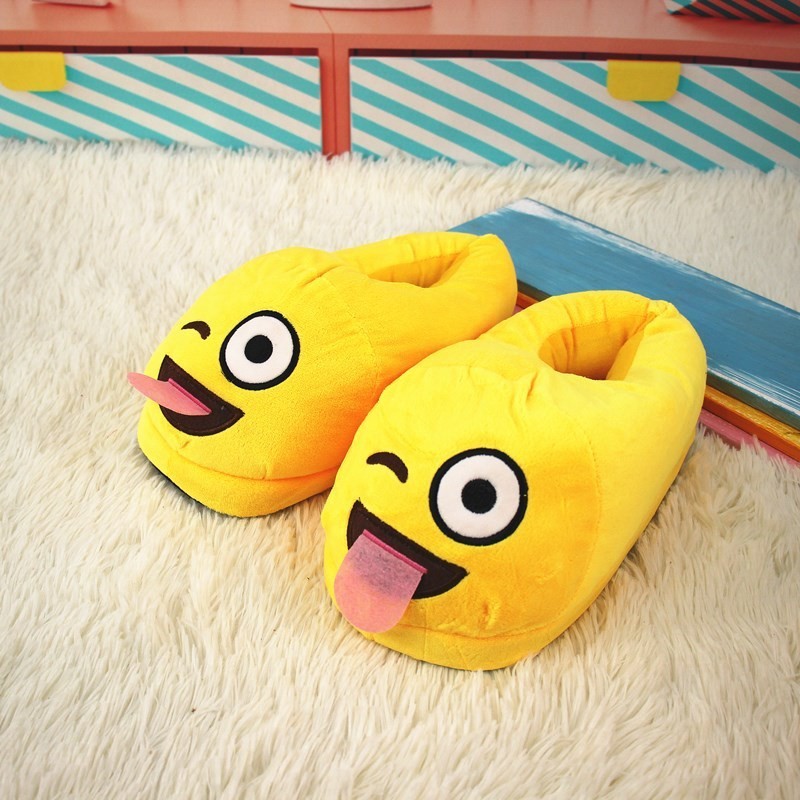 

Тапочки кигуруми Kigurumi Смайлы Веселые Язычёк Эмоджи Домашние Желтые Плюшевые тканевые 35-42 (3092)