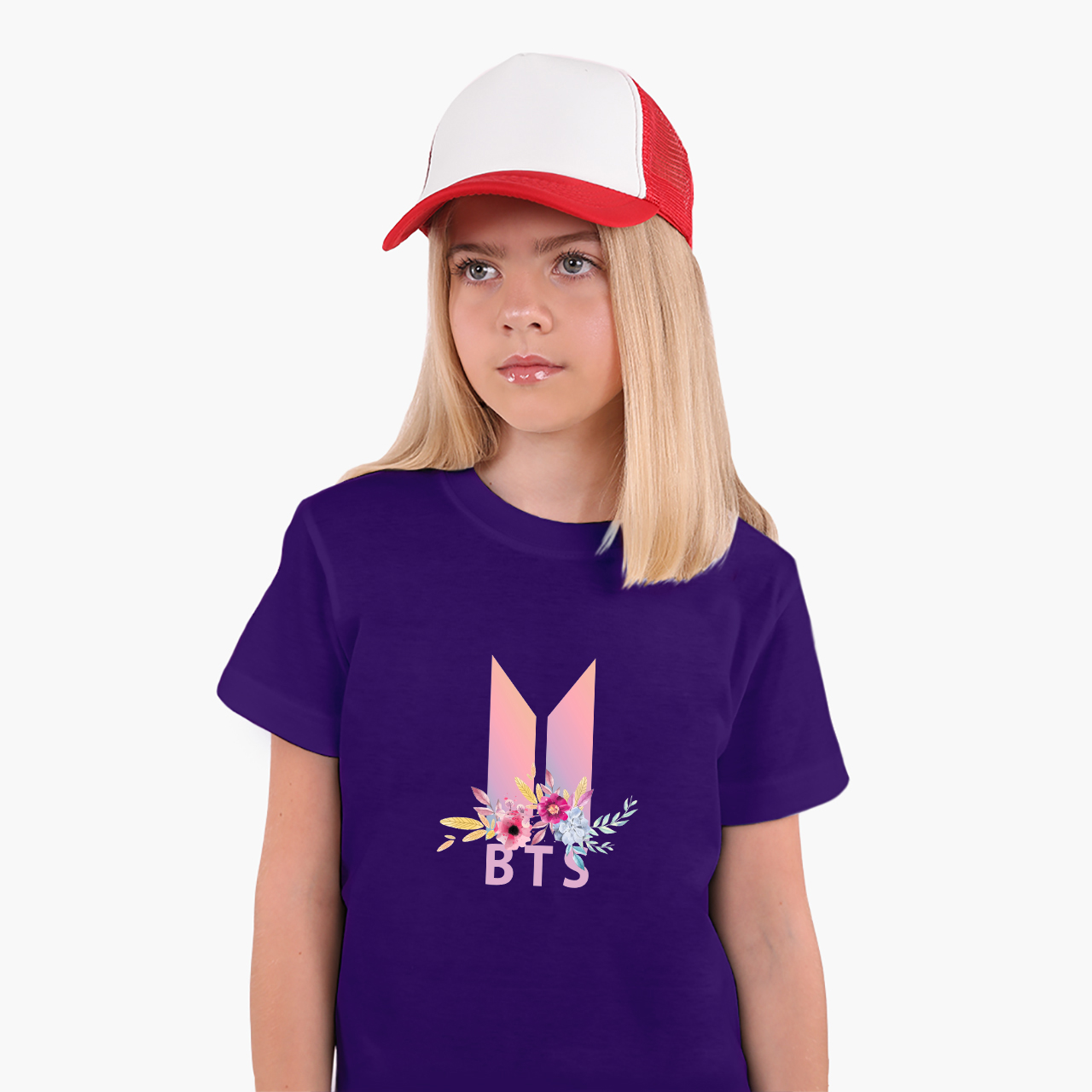 Детская футболка для девочек БТС (BTS) (25186-1081-21) 122-128 см ...