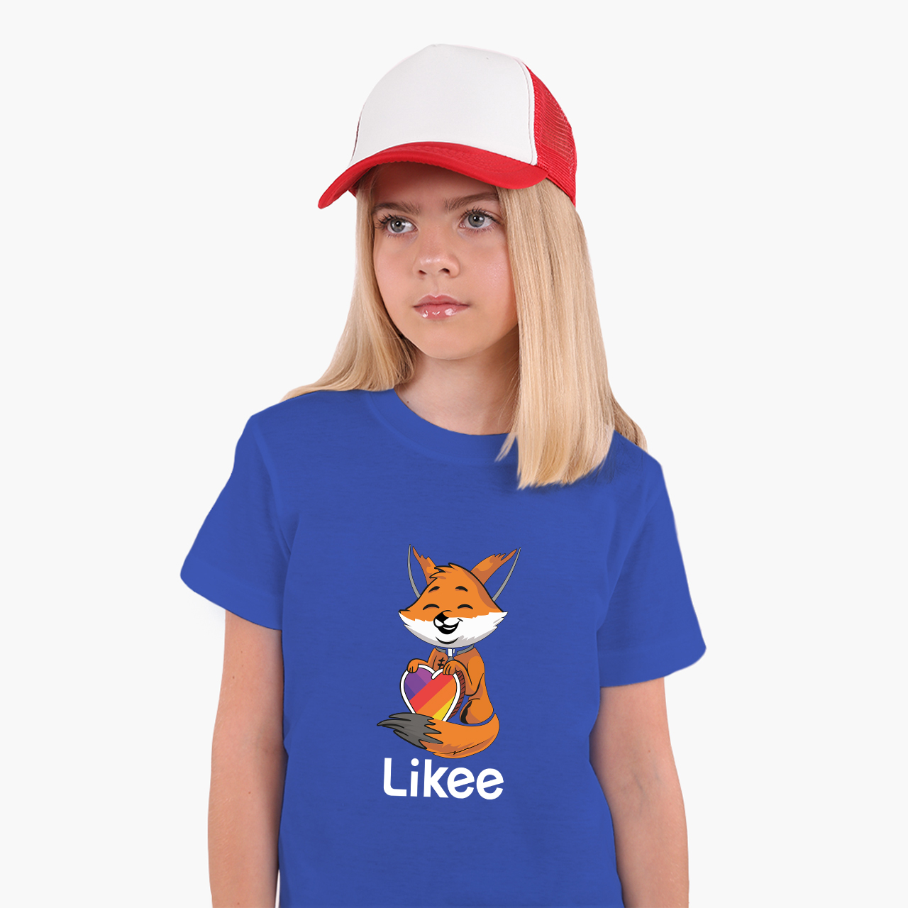 

Детская футболка для девочек Лайк Лиса (Likee Fox) (25186-1033-63) 134-140 см Хлопок Синий