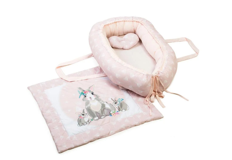 

Кокон-гнездышко Veres Summer Bunny pink 52х80 см