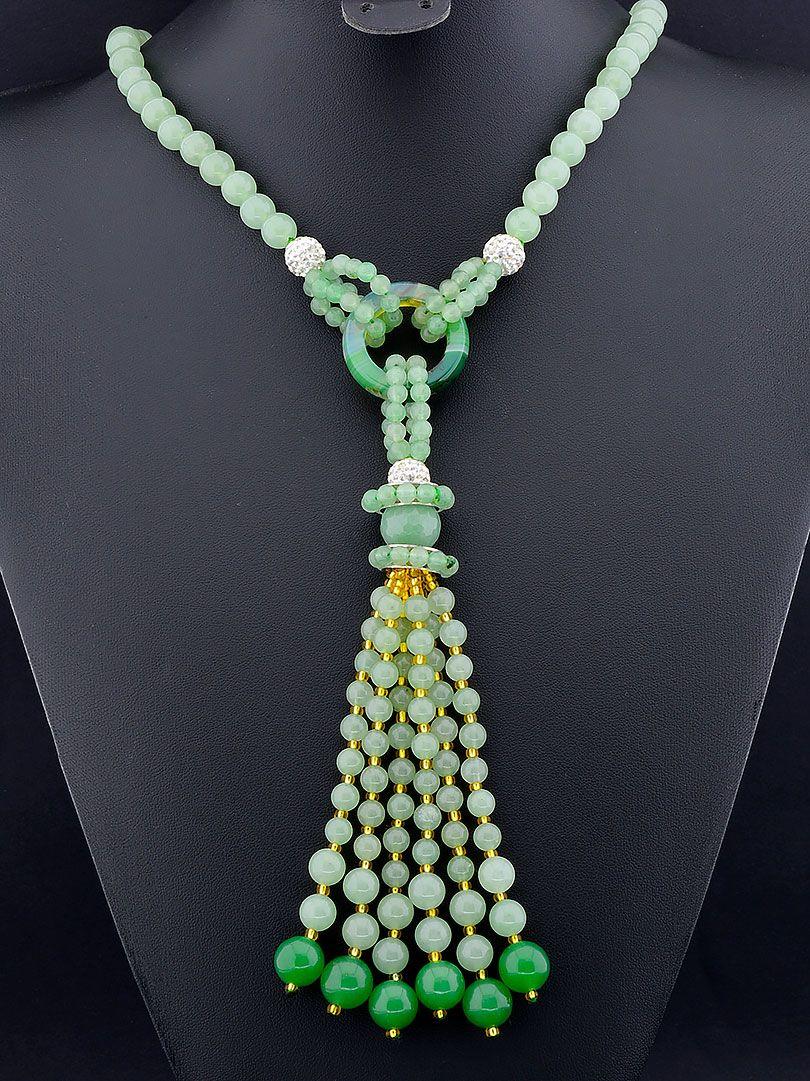 

019425 Бусы Нефрит 95 см.