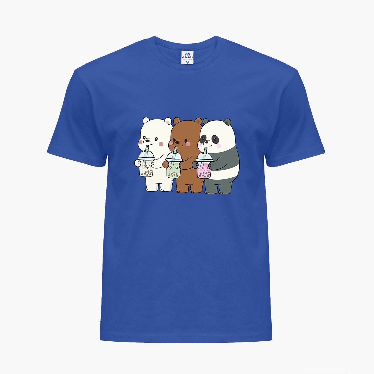 

Детская футболка для девочек Вся правда о медведях (We Bare Bears) (25186-2896-64) 146-152 см Хлопок Синий