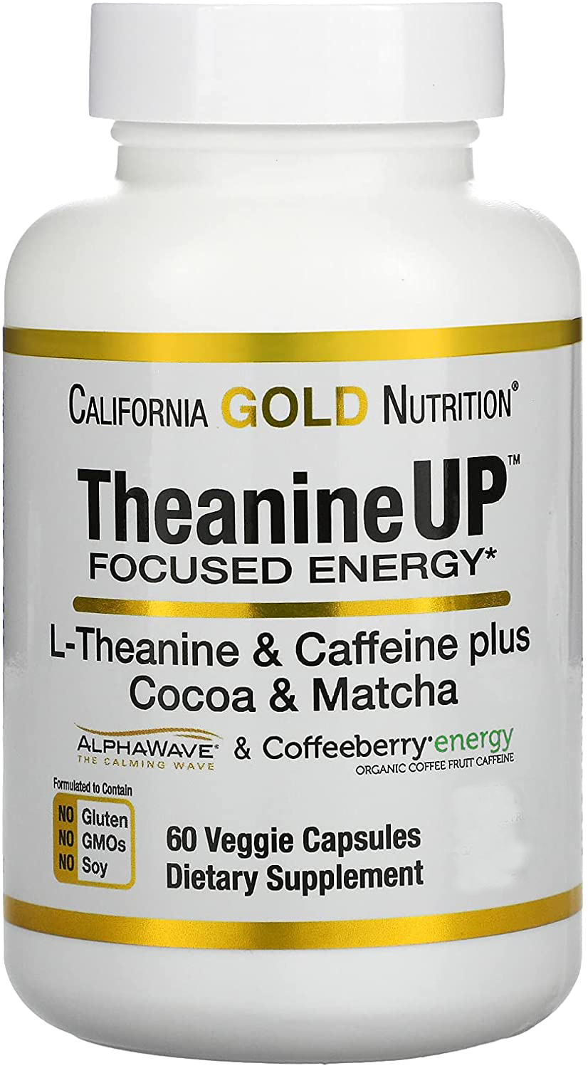 

California Gold Nutrition TheanineUP Focused Energy 60 капсул (4384303779)