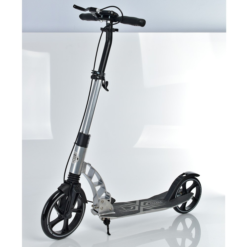 

Самокат для підлітка і дорослого iTrike SR 2-061-G Silver ручні гальма
