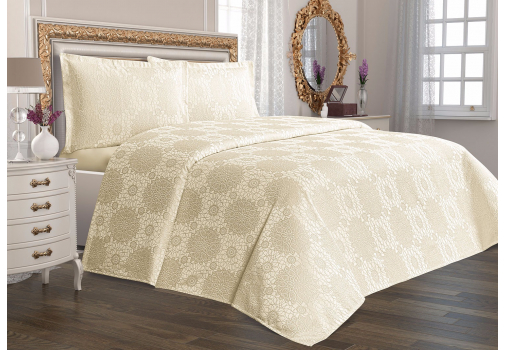 

Покрывало Tropik home Amore Cream Кремовый