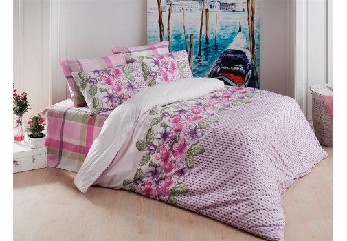 

Постельное бельё Majoli Sierra v4 Fusya 200x220 Разноцветный