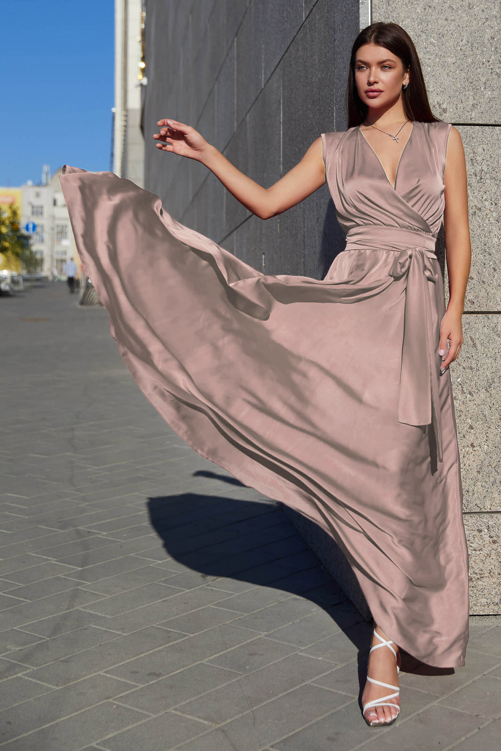 

Женское JADONE FASHION длинное платье из шелка Фурор цвет бежево-лиловый  (Платье Фурор бежево-лиловый, Женское JADONE FASHION длинное платье из шелка Фурор цвет бежево-лиловый L (Платье Фурор бежево-лиловый)