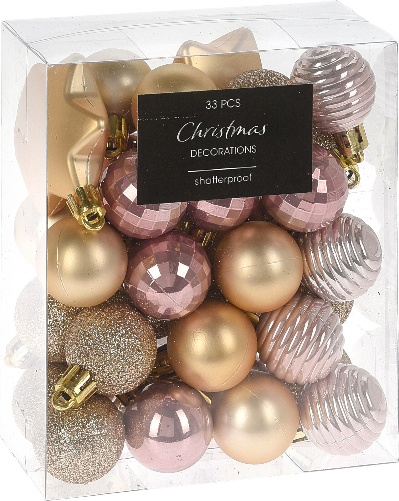 

Набор елочных игрушек Christmas Decoration 33 штуки Розовый (CAN222530)