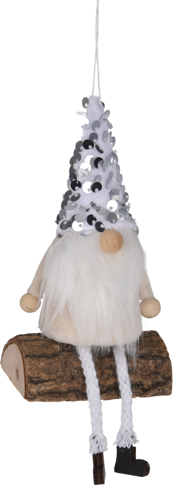 

Елочная игрушка Christmas Decoration Дед Мороз 130х55х150 мм Белая (DH8054620_бревно)
