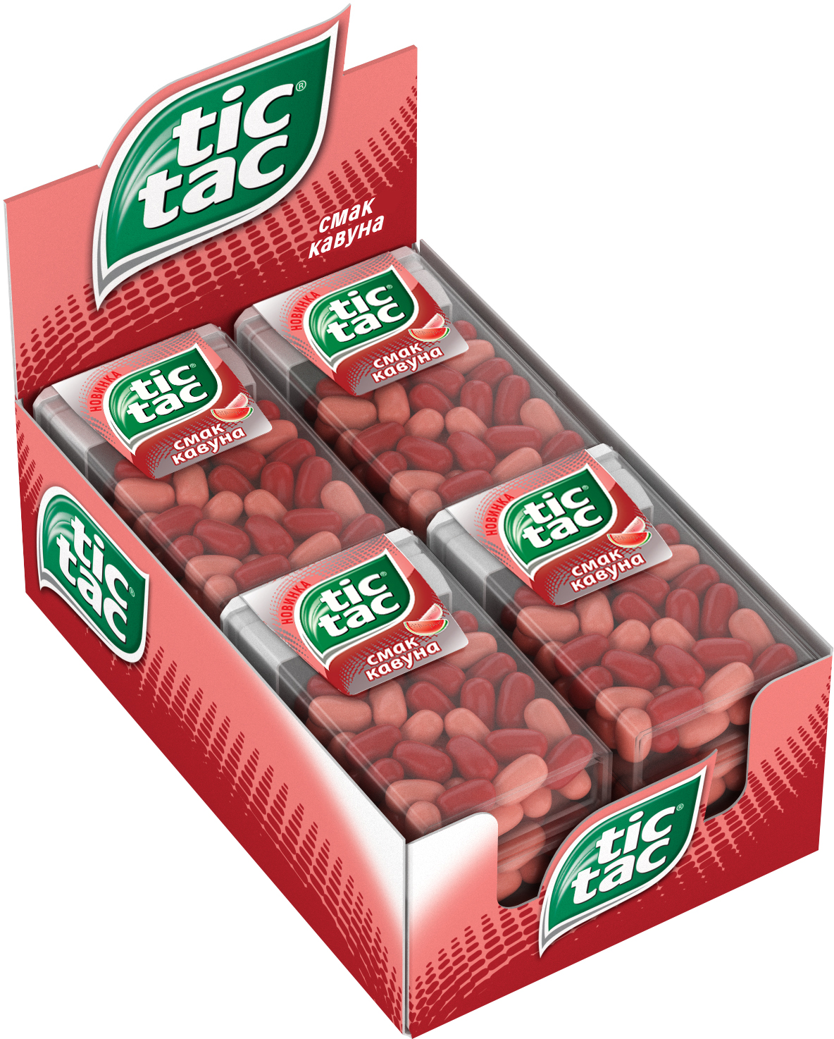 Упаковка драже Tic Tac зі смаком кавуна 16 г х 12 шт. (8000500379387 ...